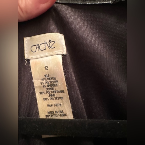 CACHE Black and White Polka Dot Sheath Dress. Gently Worn, Like New Size 12 - Picture 2 of 2